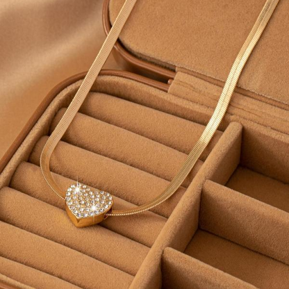 Rhinestone Heart Necklace