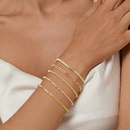 5pc Thin Dainty Stackable Bracelets