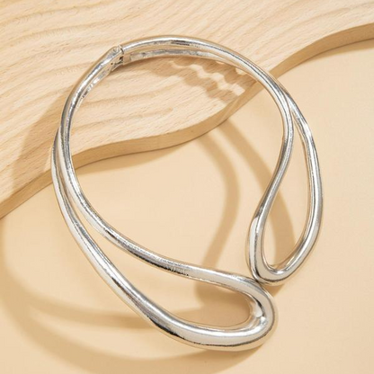 Minimal Hollow Chunky Necklace