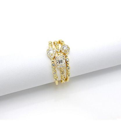 3pc Dainty Stackable Rings Set