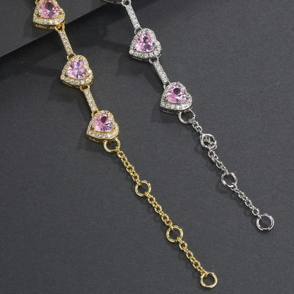 Pink Heart Shaped Anklet