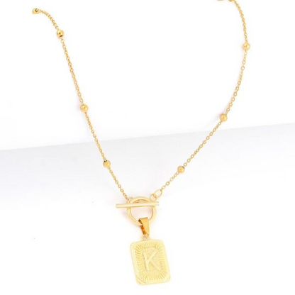 Dainty Letter Toggle Necklace