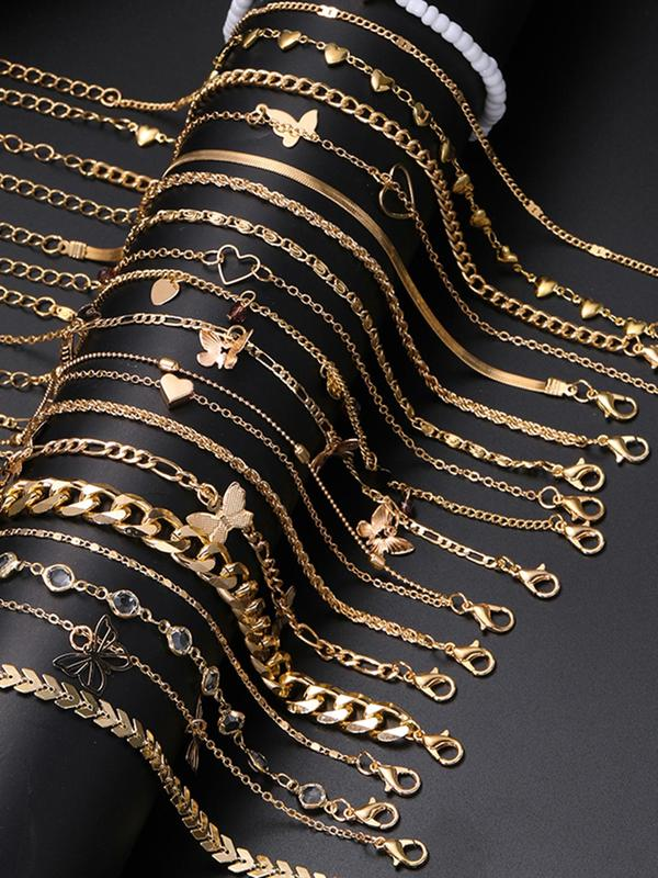 19 pc Boho Stackable Anklet Set