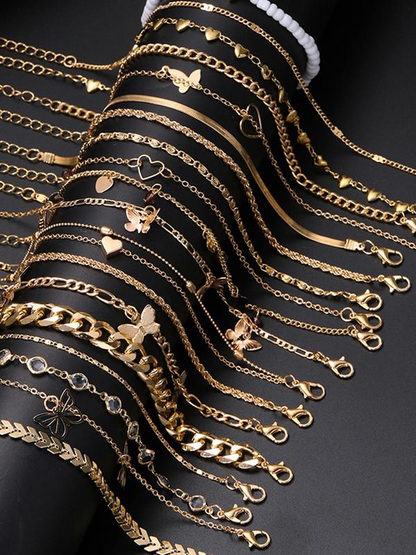 19 pc Boho Stackable Anklet Set