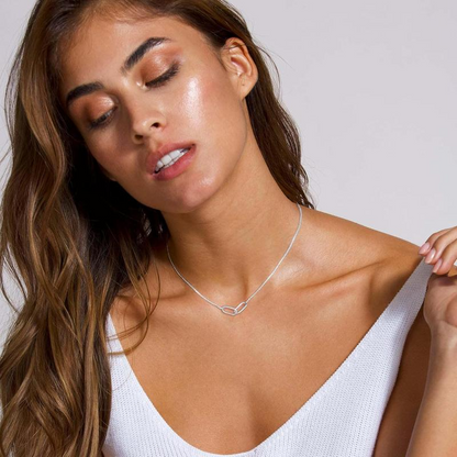 Dainty Intertwined Paperclip Necklace