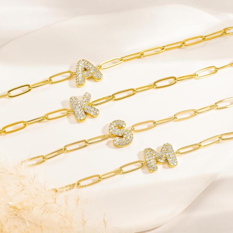 2pc Initial Bubble Bracelet Set