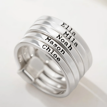 Personalized Heart Stackable Ring