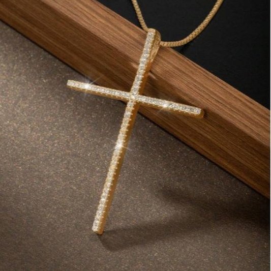 14k Elegant Cross Necklace