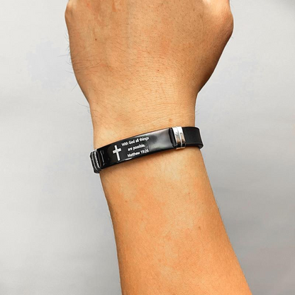 Inspirational Cross Bracelet