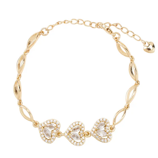 Triple Hearts Bracelet