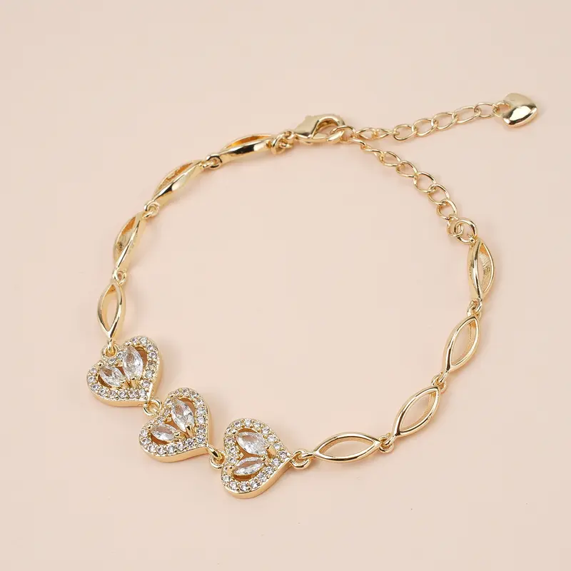 Triple Hearts Bracelet