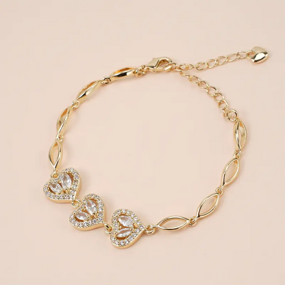Triple Hearts Bracelet