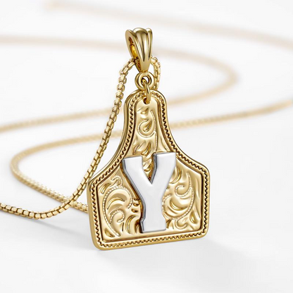 Initial Tag Necklace