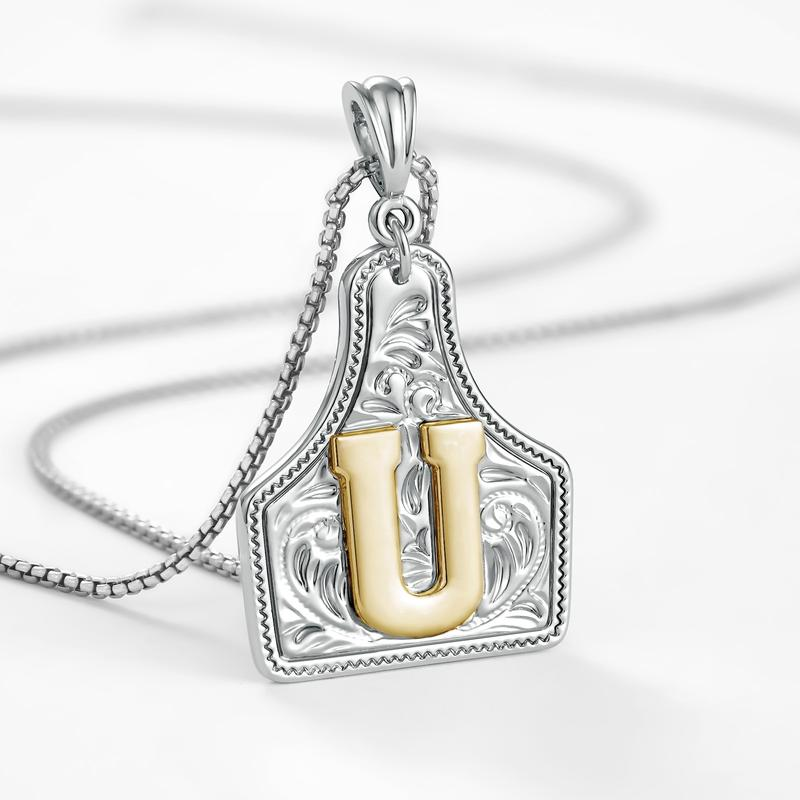 Initial Tag Necklace