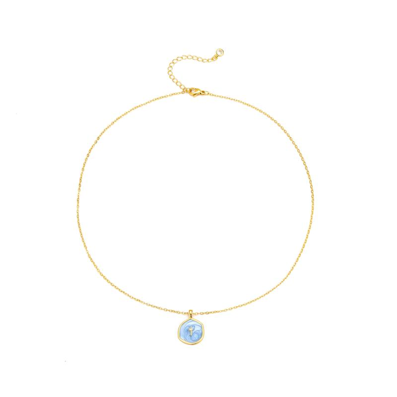 18k Dainty Cross Necklace