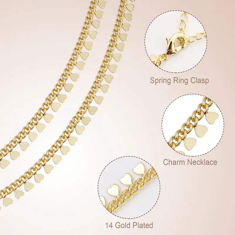 14k Heart Charm Necklace