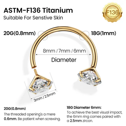 Titanium Horseshoe Nose Ring