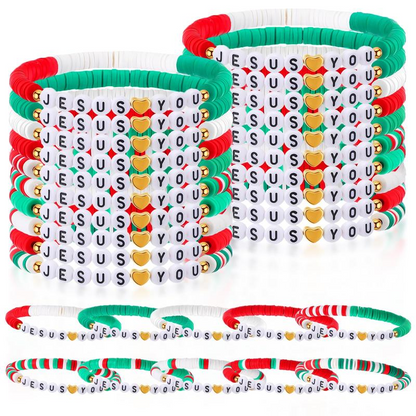 30 Pcs Jesus Loves You Bracelets