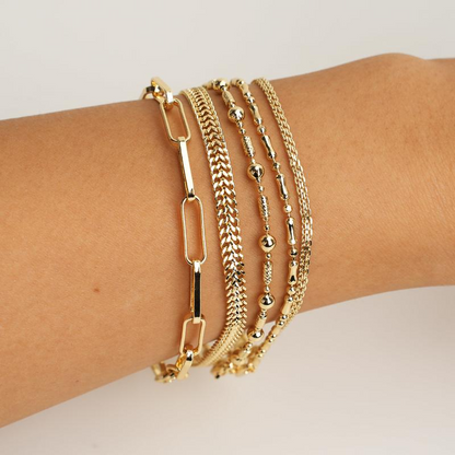 5pc Thin Dainty Stackable Bracelets