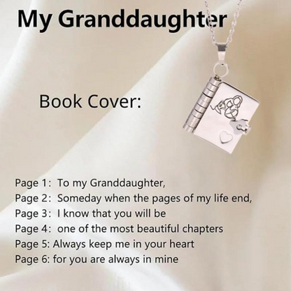 Book Necklace For Granddaughter