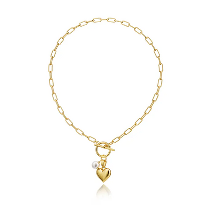 Heart Pendant Toggle Necklace