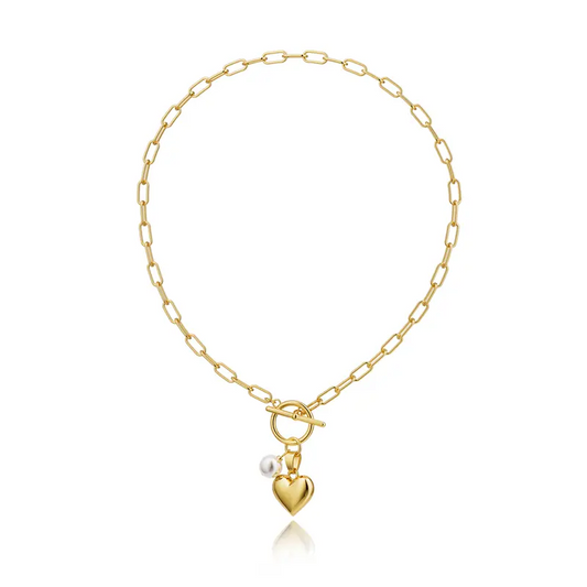 Heart Pendant Toggle Necklace