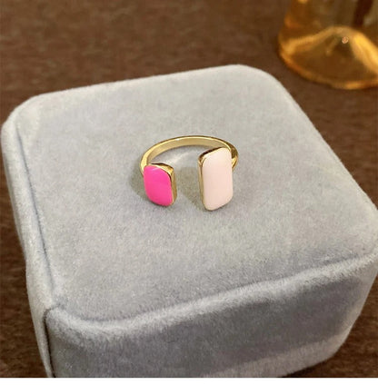 Geometric Dripping Shapes Ring