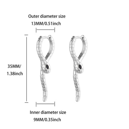 Dainty Snake Hoop Earrings