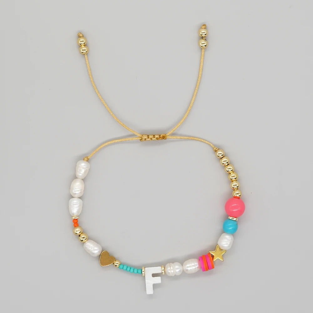 Color Splash Initial Bracelet