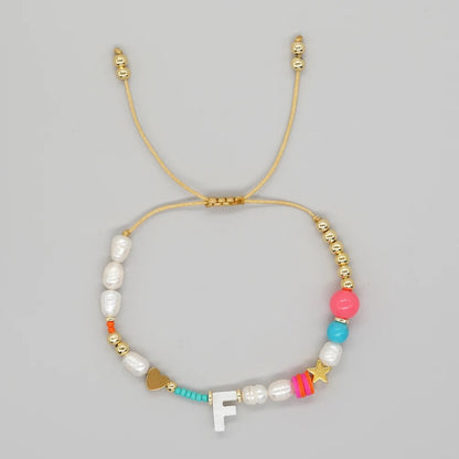 Color Splash Initial Bracelet