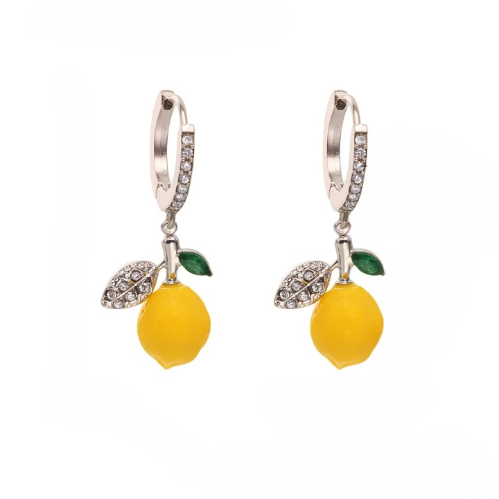 Lemon Fruit Stud Earrings