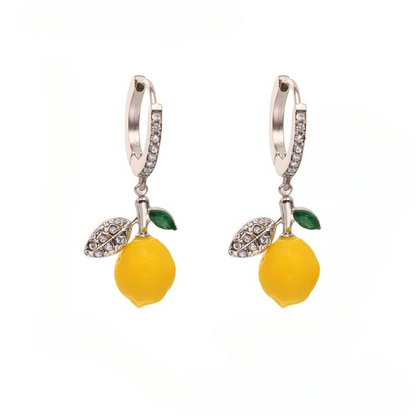 Lemon Fruit Stud Earrings