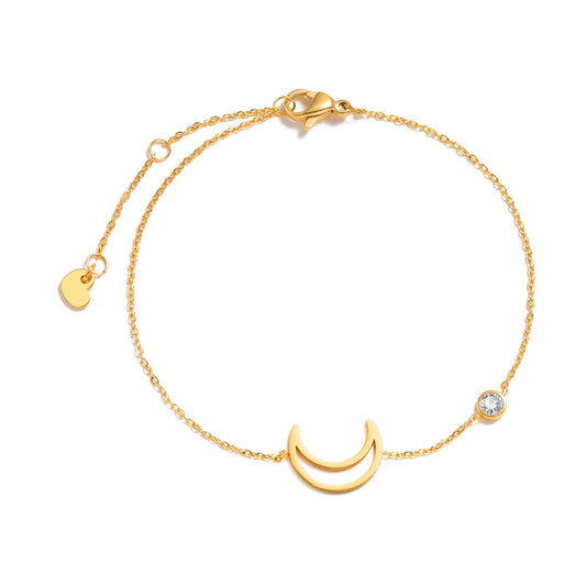 Dainty Crescent Moon Bracelet