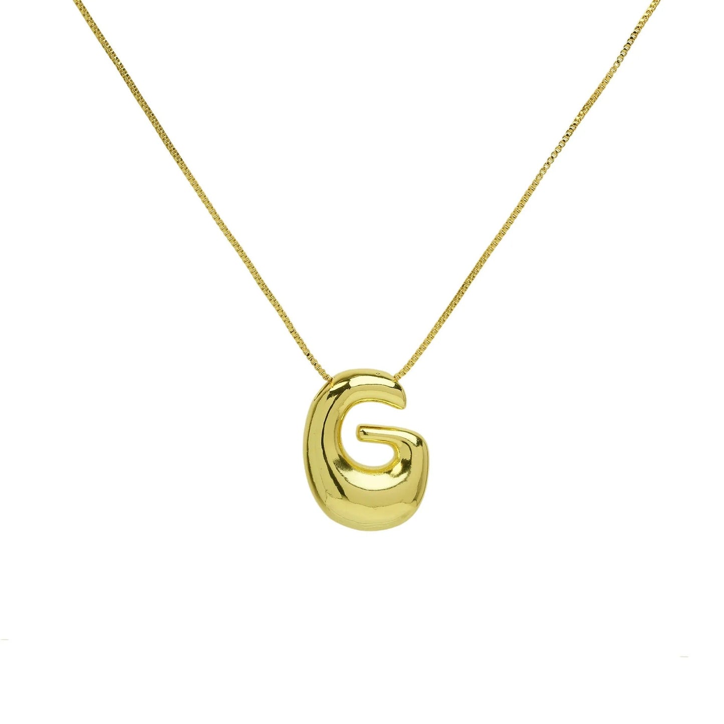 Chunky Balloon Initial Letter Necklace