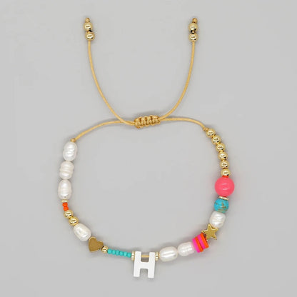 Color Splash Initial Bracelet