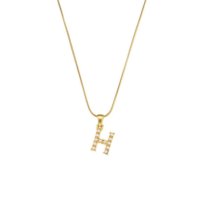 Pearl Letter Initial Necklace