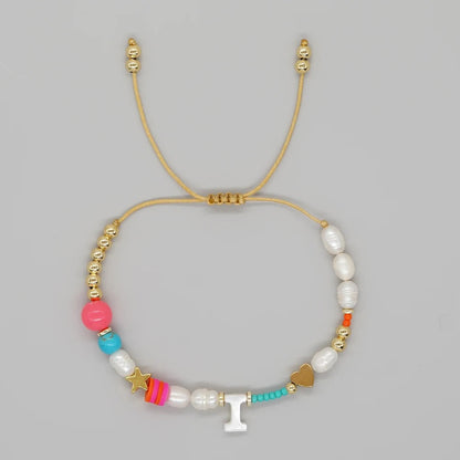 Color Splash Initial Bracelet