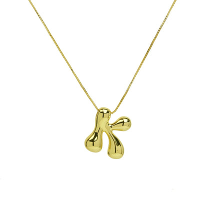 Chunky Balloon Initial Letter Necklace