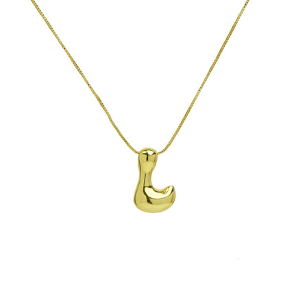 Chunky Balloon Initial Letter Necklace