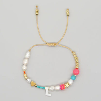 Color Splash Initial Bracelet