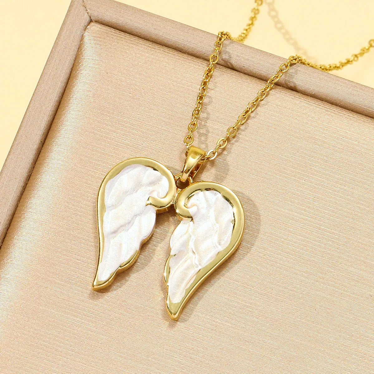 Enamel Angel Wing Necklace