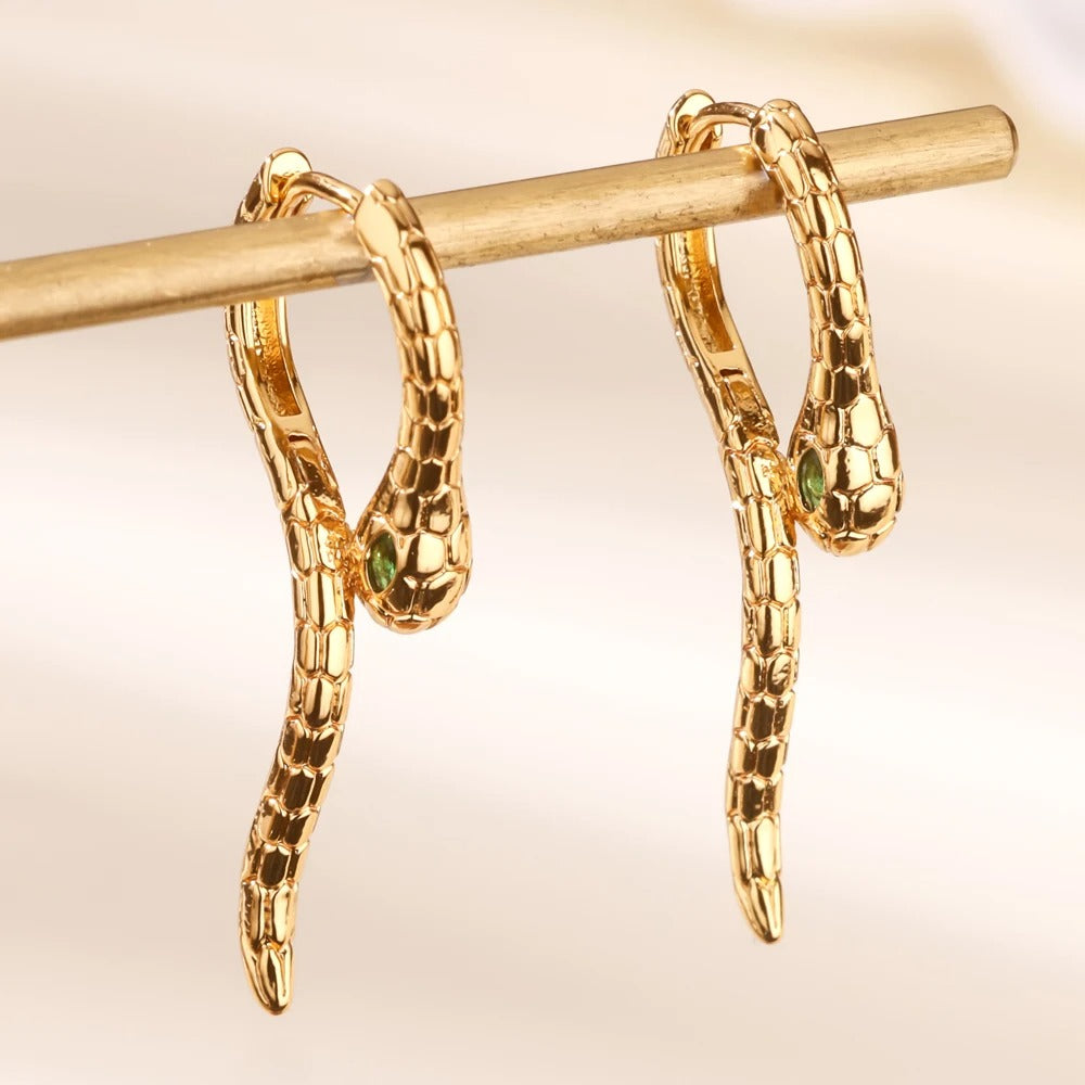 Dainty Snake Hoop Earrings