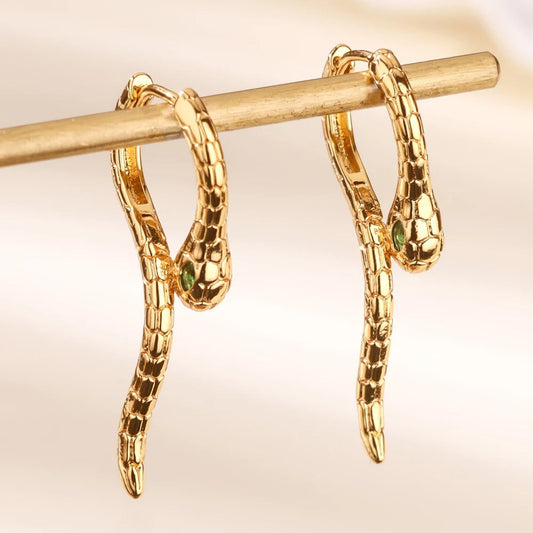 Dainty Snake Hoop Earrings