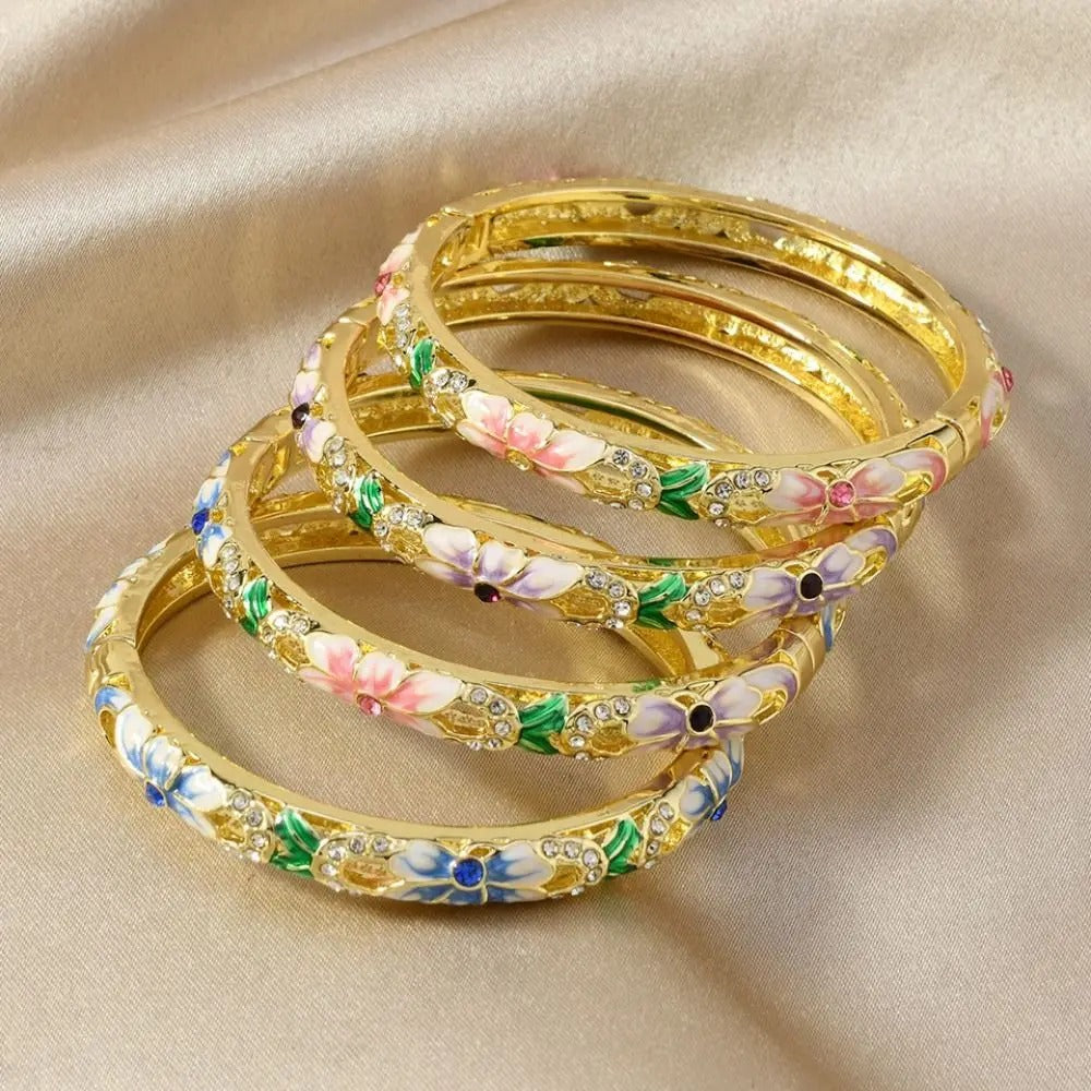 Cloisonne Traditional Floral Bracelet