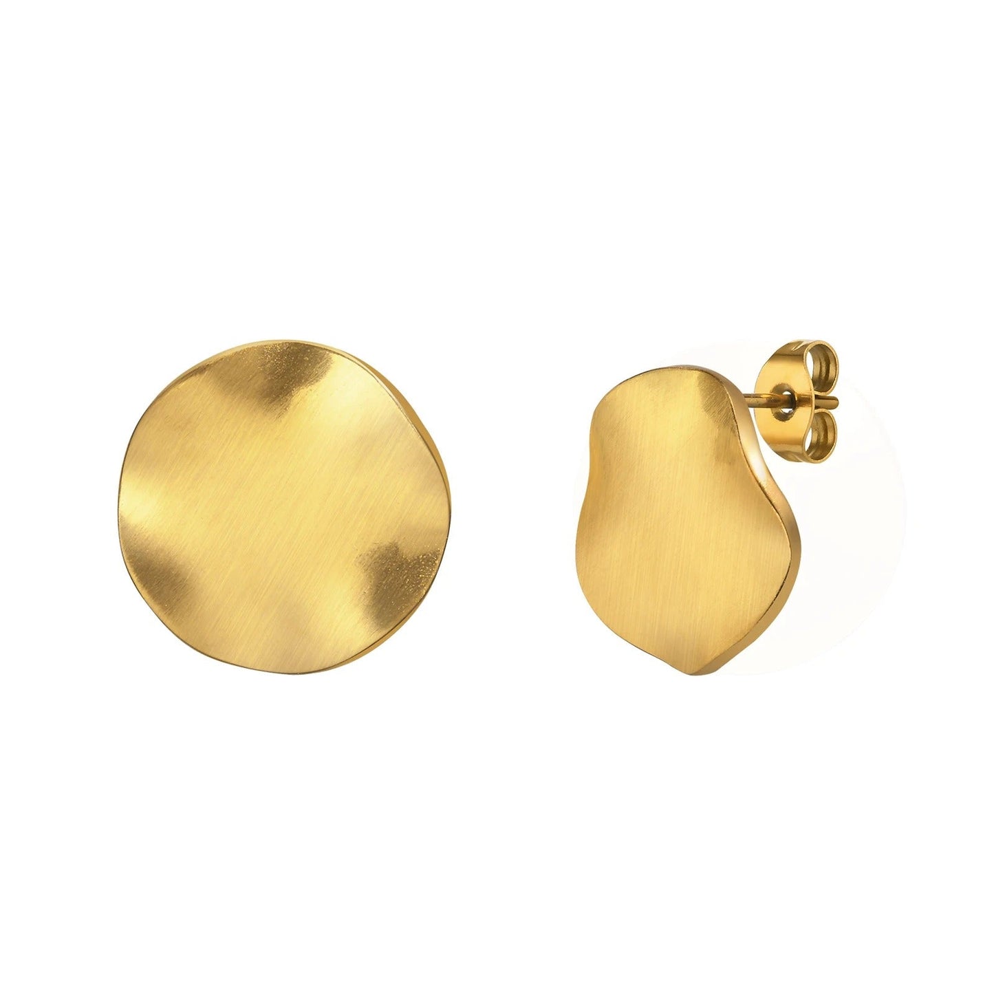 Disc Stud Earrings