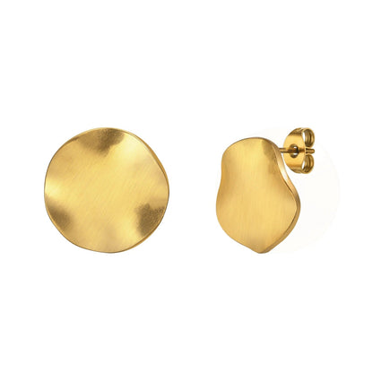 Disc Stud Earrings