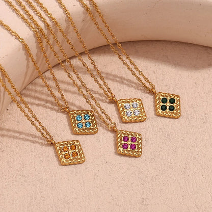 Colorful Rhinestone Cookies Necklace