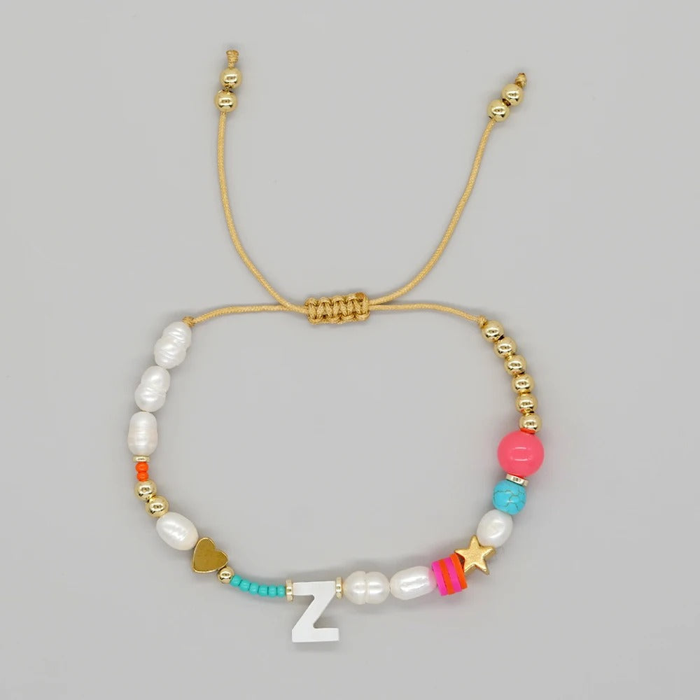 Color Splash Initial Bracelet