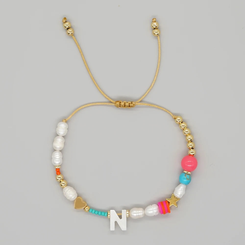 Color Splash Initial Bracelet