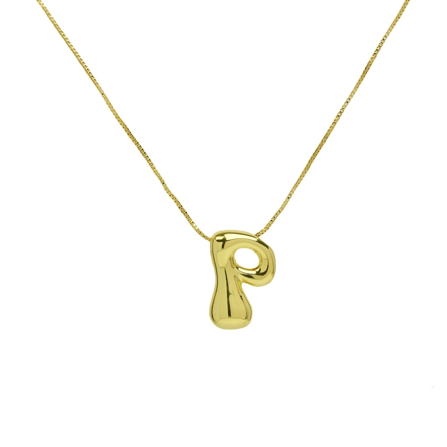 Chunky Balloon Initial Letter Necklace